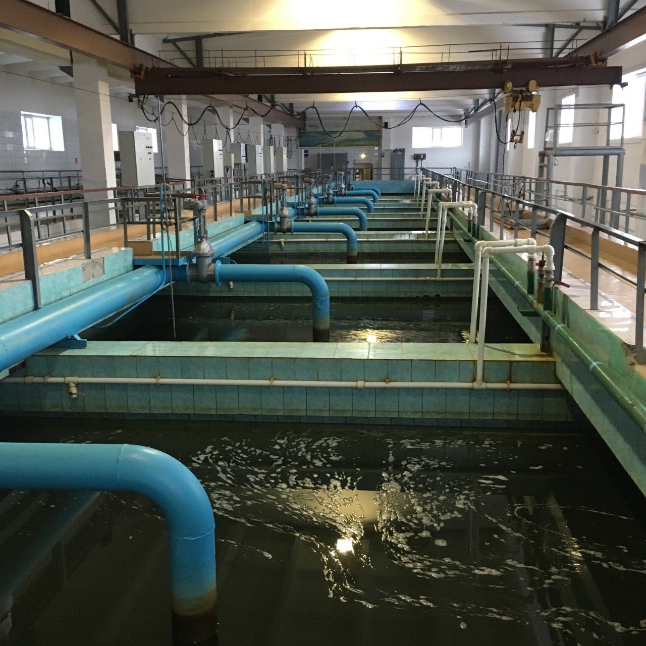 Фильтровальный зал. Водоочистные сооружения № 2 г. Нижневартовск