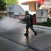 Сотрудники пожарной службы помогают в обработке территорий